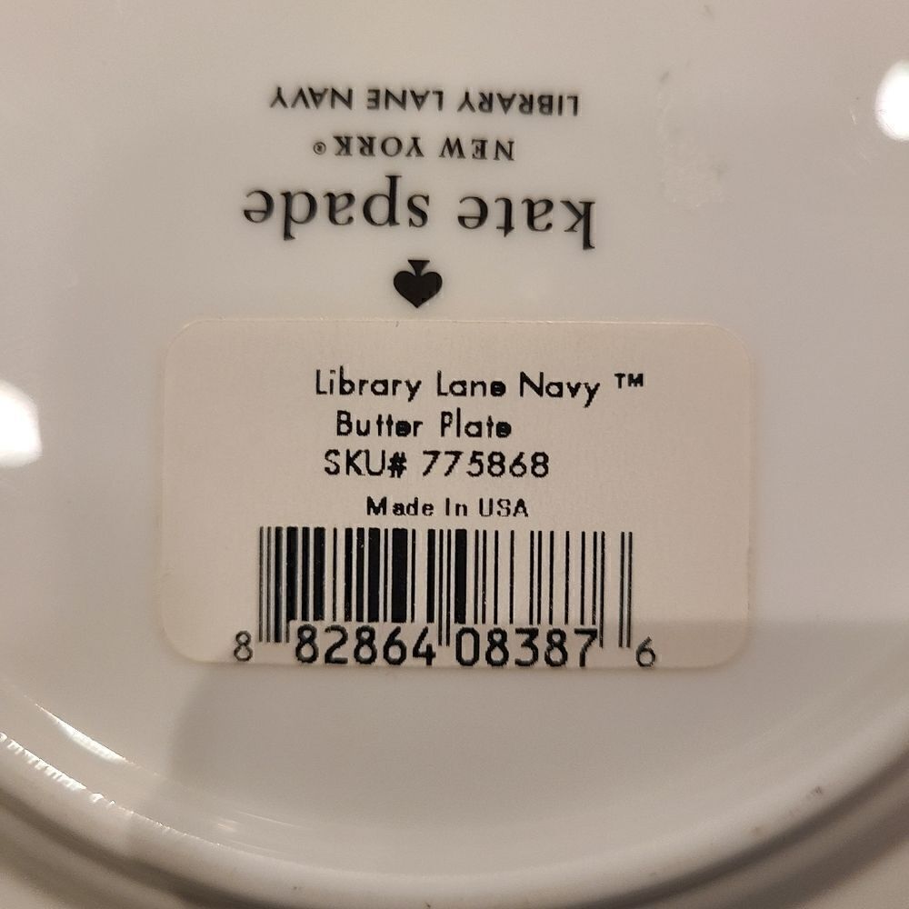 NWT Kate Spade Library Lane Butter Plates - Picture 4 of 7